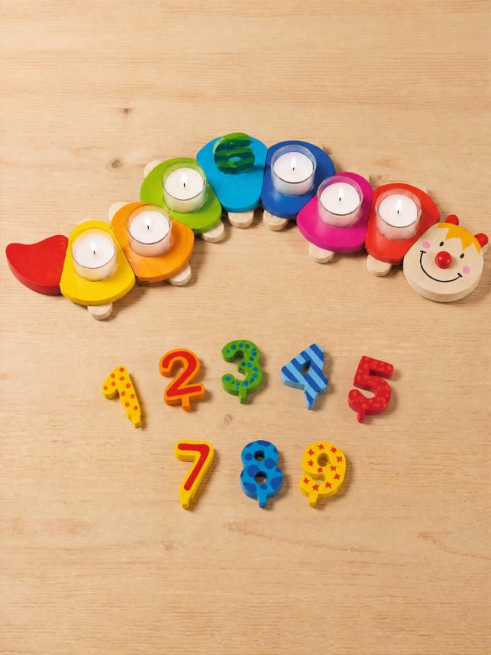 NWT Goki Wooden Toys Caterpillar Celebration Decor